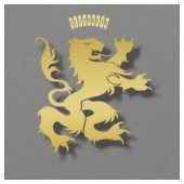 Heraldischer goldener mythologischer Löwe oder Stoff (Nahaufnahme)