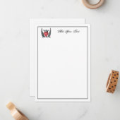 Heraldischer Herzmuskel-Coat des Wappen Arms Mitteilungskarte (Vorderseite/Rückseite Beispiel)