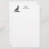 Heraldischer Jagdfalkenanzug Helm Hood C Briefpapier (Vorne/Hinten)