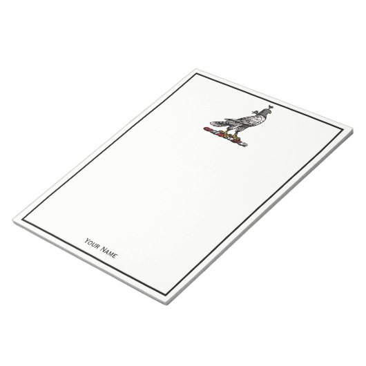 Heraldischer Jagdfalkenanzug Helm Hood C Notizblock (angewinkelt)