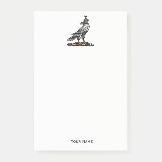 Heraldischer Jagdfalkenanzug Helm Hood C Post-it Klebezettel (Vorderseite)