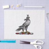 Heraldischer Jagdfalkenanzug Helm Hood C Seidenpapier (Handwerk)