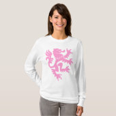 Heraldischer Löwe 01 - Rosa T-Shirt (Vorne ganz)