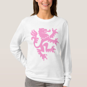 Heraldischer Löwe 01 - Rosa T-Shirt