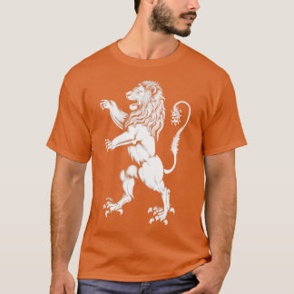 Heraldischer Löwe Rampant Weiß T-Shirt
