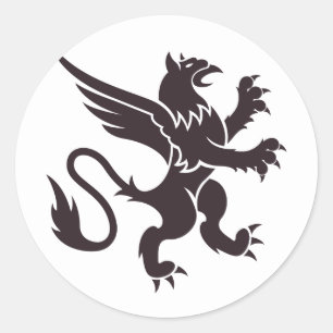 Heraldischer Löwe Runder Aufkleber