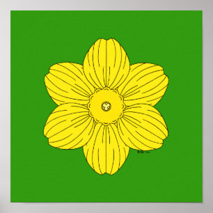 Heraldischer Narzisse Poster
