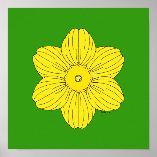 Heraldischer Narzisse Poster (Vorne)
