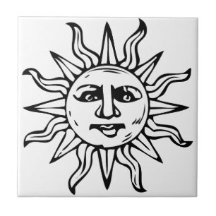 Heraldischer Sun Fliese