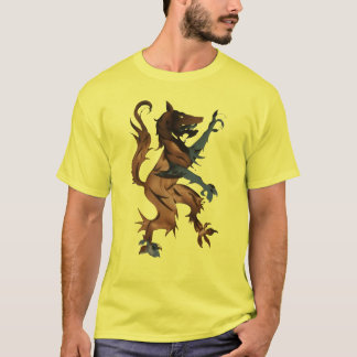 Heraldischer Wolf (handgezeichnetes Design) T-Shirt