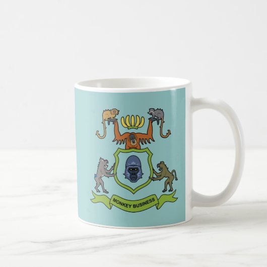 Heraldisches Gorilla-Affe-Geschäft - Tasse (Rechts)