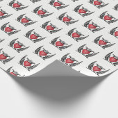 Heraldisches Herz mit Wings Coat of Arms Wappen Geschenkpapier (Ecke)