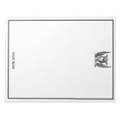 Heraldisches Herz mit Wings Coat of Arms Wappen Notizblock (Vorderseite)