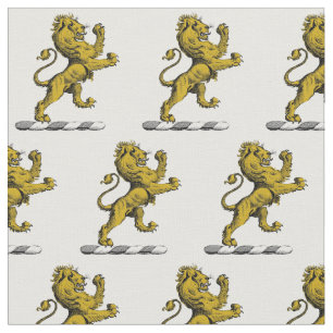 Heraldisches Löwen-Stehendes Wappenemblem C Stoff