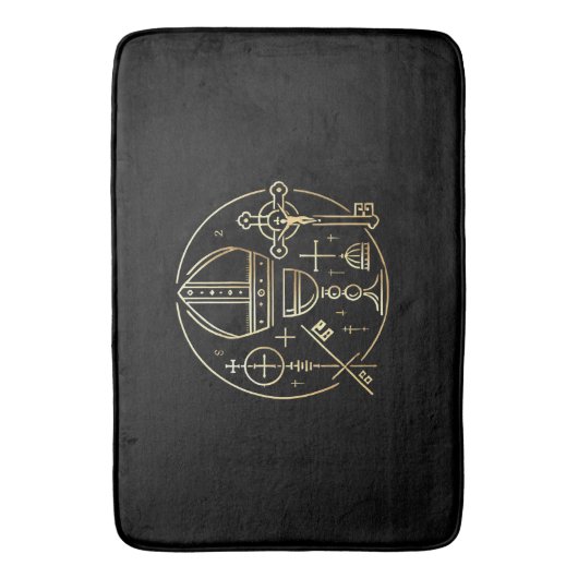 Heraldisches Symbol Papst Badematte (Vorderseite Vertikal)