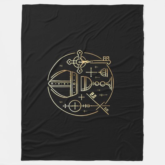 Heraldisches Symbol Papst Fleecedecke (Vorderseite)