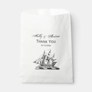 Heraldisches Vintages Nautical Clipper Ship Wappen Geschenktütchen