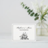 Heraldisches Vintages Nautical Clipper Ship Wappen Visitenkarte (Stehend Vorderseite)