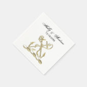 Heraldisches Wappen-Emblem-Imitate mit Doppelanker Serviette (Ecke)