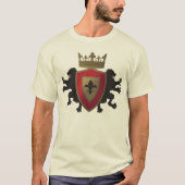 Heraldry Amer ist der rote, mittelalterliche Löwe. T-Shirt (Vorderseite)