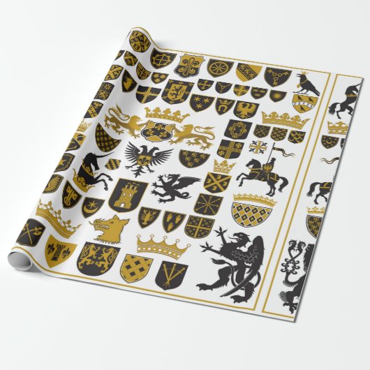 HERALDRY Crests and Symbols Geschenkpapier (Ungerollt)