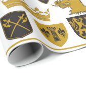 HERALDRY Crests and Symbols Geschenkpapier (Rolleneckpunkt)