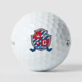 Heraldry Grafik G monogram George bird Golf Balls Golfball (Vorderseite)