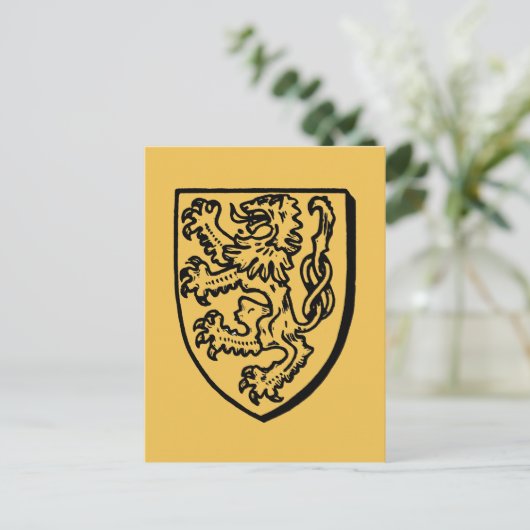 Heraldry: Löwe Postkarte (Stehend Vorderseite)