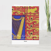 Heraldry mit Harfe und Löwe Karte (Rückseite)