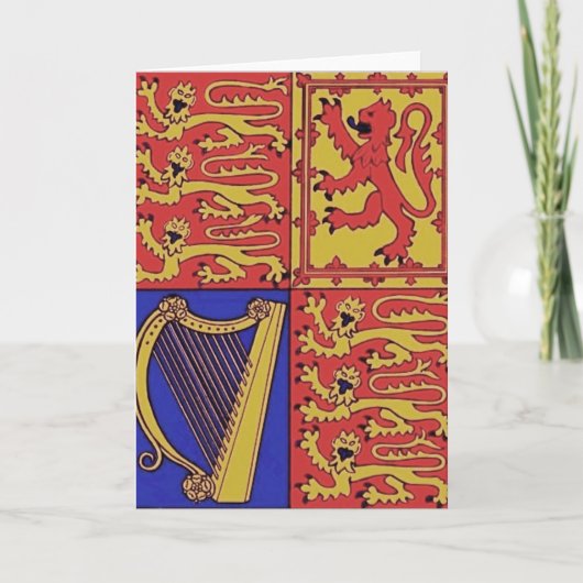 Heraldry mit Harfe und Löwe Karte (Vorderseite)