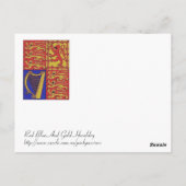 Heraldry mit Harfe und Löwe Postkarte (Rückseite)