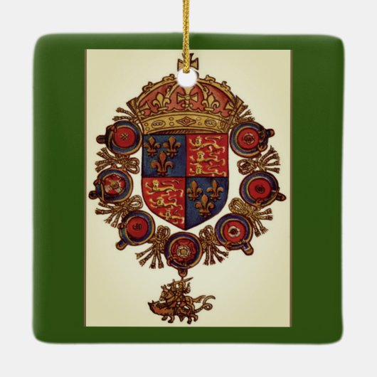 Heraldry mit Krone Keramikornament (Rückseite)