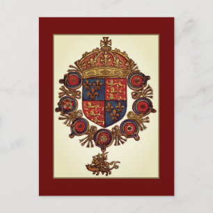 Heraldry mit Krone Postkarte