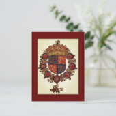 Heraldry mit Krone Postkarte (Stehend Vorderseite)
