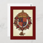 Heraldry mit Krone Postkarte (Vorne/Hinten)