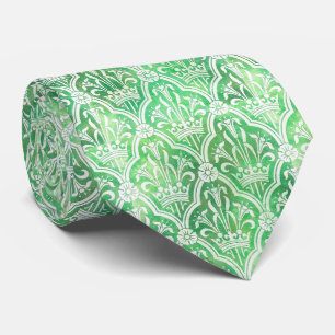 Heraldry mit Kronen und Blume Krawatte