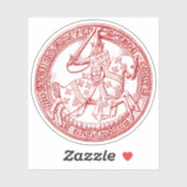 Heraldry-Siegel des mittelalterlichen Thomas de Be Aufkleber (Blatt)