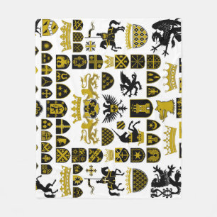 Heraldry Wappen, symbolische Designs. Fleecedecke