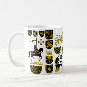 Heraldry Wappen, symbolische Designs. Kaffeetasse