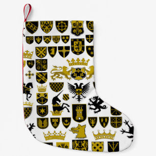 Heraldry Wappen, symbolische Designs. Kleiner Weihnachtsstrumpf