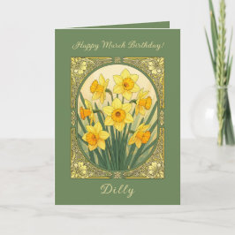 Heralds of Spring Daffodil, March Birthflower Karte