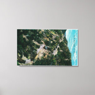 Herauf den alpinen Grad Mt. LoweMt. Lowe, CA Leinwanddruck