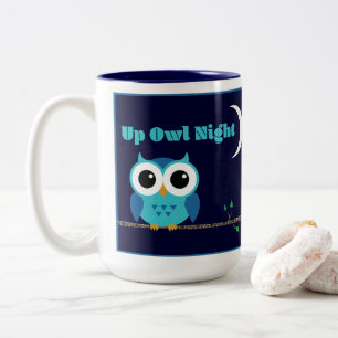 Herauf Eulen-Nacht Zweifarbige Tasse