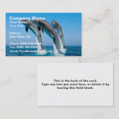 Herauf hohe hohe Delphine Visitenkarte (Vorne/Hinten)