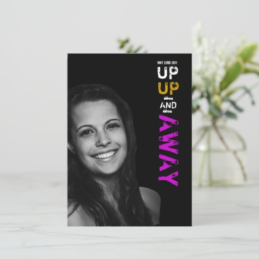 Herauf hohe u. wegAbschluss-Einladung Einladung (Stehend Vorderseite)