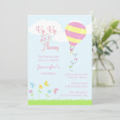 Herauf hohes und weg steigt Heißluft Einladung (Stehend Vorderseite)