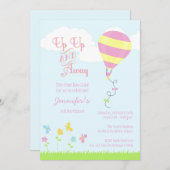 Herauf hohes und weg steigt Heißluft Einladung (Vorne/Hinten)