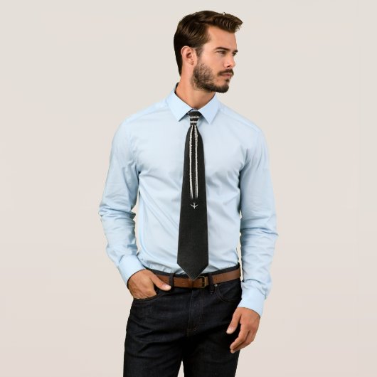 Herauf in das Himmel/große Höhe-FlugzeugContrail © Krawatte (Beispiel)