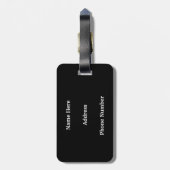 Herauf in den Himmel/große Höhe-FlugzeugContrail Gepäckanhänger (Rückseite vertikal)