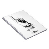 herauf mit Leftiesnotizbuch Notizblock (Rechte Seite)